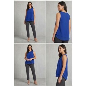 NWT‎ Rose + Olive Tank Top Womens L Royal Blue Sleeveless Comfort Layered